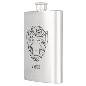 Affen aus schwarzem und weißem Stamm Flachmann (Links)