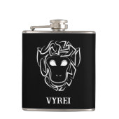 Affen aus schwarzem und weißem Stamm Flachmann (Vorderseite)