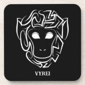 Affen aus schwarzem und weißem Stamm Getränkeuntersetzer (Vorderseite)