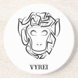 Affen aus schwarzem und weißem Stamm Getränkeuntersetzer