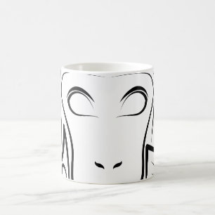 Affen aus schwarzem und weißem Stamm Kaffeetasse
