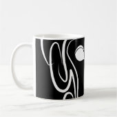 Affen aus schwarzem und weißem Stamm Kaffeetasse (Links)