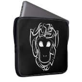 Affen aus schwarzem und weißem Stamm Laptopschutzhülle (Vorne Rechts)