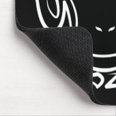 Affen aus schwarzem und weißem Stamm Mousepad (Ecke)