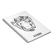 Affen aus schwarzem und weißem Stamm Notizblock (Rechte Seite)