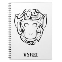 Affen aus schwarzem und weißem Stamm