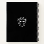 Affen aus schwarzem und weißem Stamm Notizblock (Rückseite)