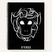 Affen aus schwarzem und weißem Stamm Notizblock (Vorderseite)