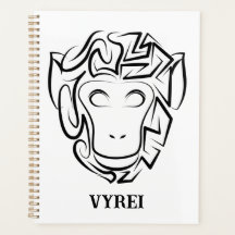 Affen aus schwarzem und weißem Stamm