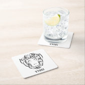 Affen aus schwarzem und weißem Stamm Rechteckiger Pappuntersetzer (Vor Ort)