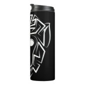 Affen aus schwarzem und weißem Stamm Thermosbecher (Nach rechts gedreht)