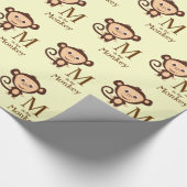 Affen-Baby-Party Geschenkpapier (Ecke)
