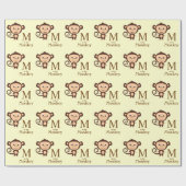 Affen-Baby-Party Geschenkpapier (Flach)