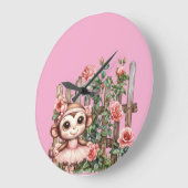 Affen-Ballerina Große Wanduhr (Winkel)