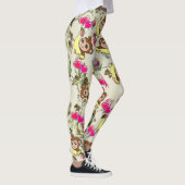Affen Bananen Rosa Herz Leggings (Rechts)
