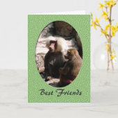 Affen beste Freunde Freundschaftskarte. Karte (Gelbe Blume)