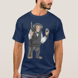 Affen Billard Queue Sport T-Shirt