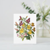 Affen-Blume Postkarte (Stehend Vorderseite)