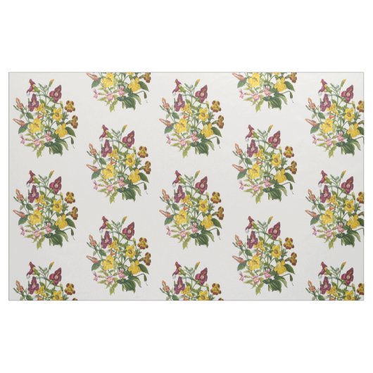 Affen-Blume Stoff (Fat Quarter (45,7 x 55,9 cm))