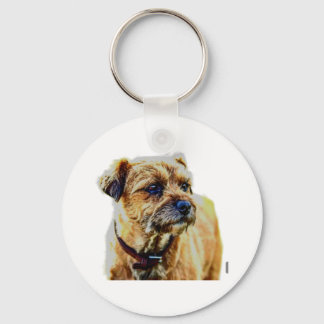 Affen Border Terrier Schlüsselanhänger
