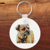 Affen Border Terrier Schlüsselanhänger (Vorderseite)