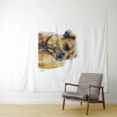 Affen Border Terrier Wandteppich (Beispiel (Horizontal))