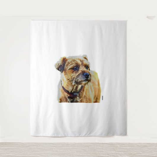 Affen Border Terrier Wandteppich (Vorderseite)