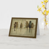 Affen Business Birthday From Group, Spaß Karte (Gelbe Blume)