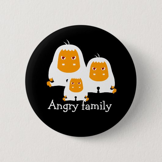 Affen der Angry-Familie gestalten T - Shirt Button (Vorderseite)