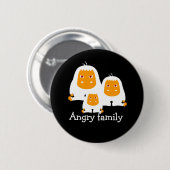 Affen der Angry-Familie gestalten T - Shirt Button (Vorne & Hinten)