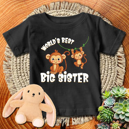 Affen 🙈 der weltbesten großen Schwester Baby T-shirt