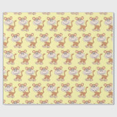Affen-Design in beliebiger Hintergrundfarbe Geschenkpapier (Flach)