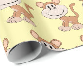 Affen-Design in beliebiger Hintergrundfarbe Geschenkpapier (Rolleneckpunkt)