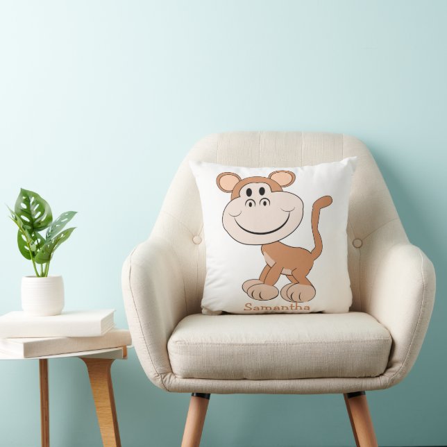 Affen-Design personalisiert Kissen (Stuhl )