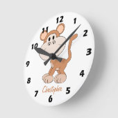 Affen-Design personalisiert Runde Wanduhr (Winkel)