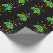 Affen, die Bananen fangen P Geschenkpapier (Ecke)