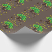 Affen, die Bananen kaufen   Geschenkpapier (Ecke)