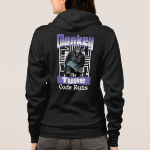 Affen, die Code tippen, bringen Programmiererhumor Hoodie