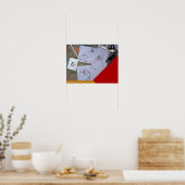 Affen, die über Neujahrsvorsätze nachdenken P Poster (Küche)