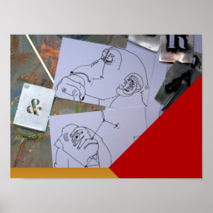 Affen, die über Neujahrsvorsätze nachdenken P Poster