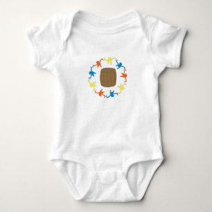 Affen, die um Fass tanzen Baby Strampler