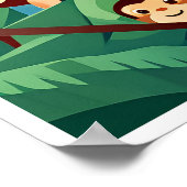 Affen drucken Kid's Art Poster (Ecke)