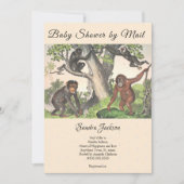 Affen-Dschungel Gender-neutral Baby-Dusche von Mai Einladung (Vorderseite)