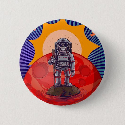 Affen erobern roten Planeten Button (Vorderseite)