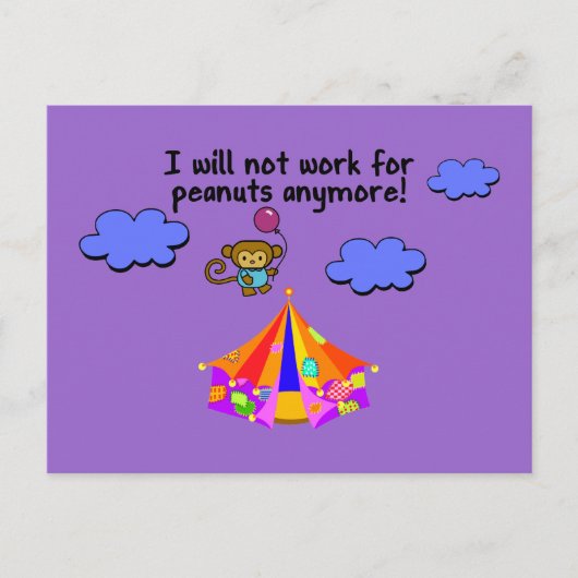 Affen Escapes Circus Postkarte (Vorderseite)