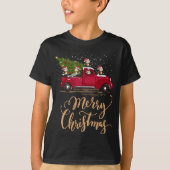 Affen fahren Weihnachtsbaum Truck AffenChrist T-Shirt (Vorderseite)