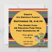 Affen Fiesta individuelle Einladungen zum Geburtst (Rückseite)