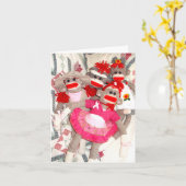 Affen für die Kur-Gruppe der Freunde-Karte Karte (Gelbe Blume)