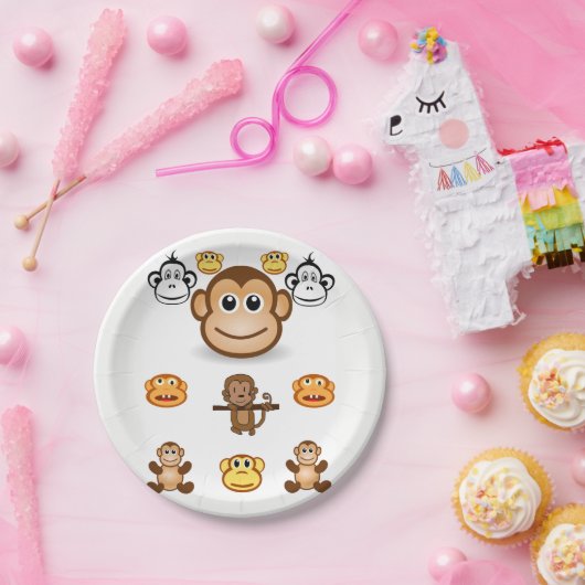 Affen für Papiere Teller (Party)