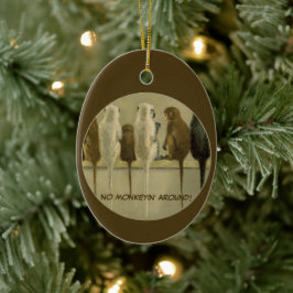 Affen - Geburtstag von der Gruppe Personalisiert Keramik Ornament